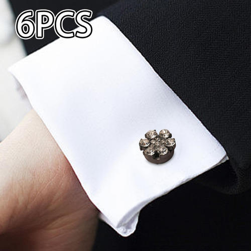 6 Uds Gemelos Camisa Botón Clips Camisa Elegante Accesorios