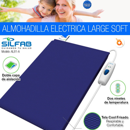 Almohadilla Eléctrica Espalda Silfab Large 41 X 28 Cm - Al81