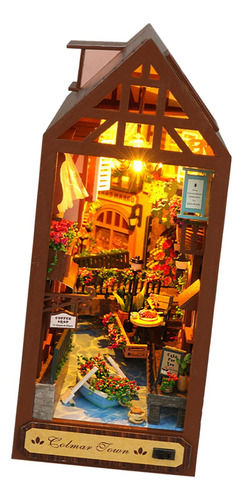 Diy Kits De Estante De Livros Casa Em Miniatura Montado