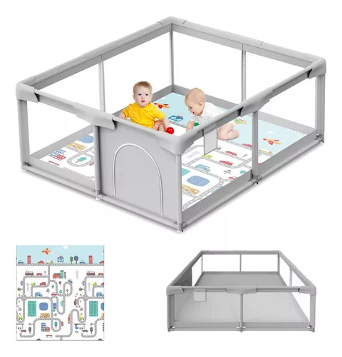  Corralito para bebés y niños pequeños, patios de juegos para  bebés de 50 x 50 pulgadas, corralito de juegos para niños para interiores y  exteriores, corralito grande para bebés, patio de