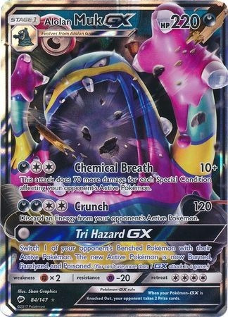 Alolan Muk Gx 84/147 Ultra Raro Pokemon Tcg