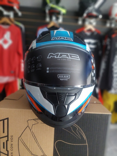 Imagen 5 de 6 de Casco Integral Mac M67 Bass Zepelin Simple Visor-allmotors-