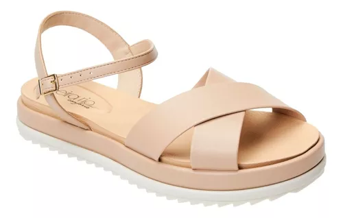 Sandália DAFITI SHOES Tiras Nude - Compre Agora