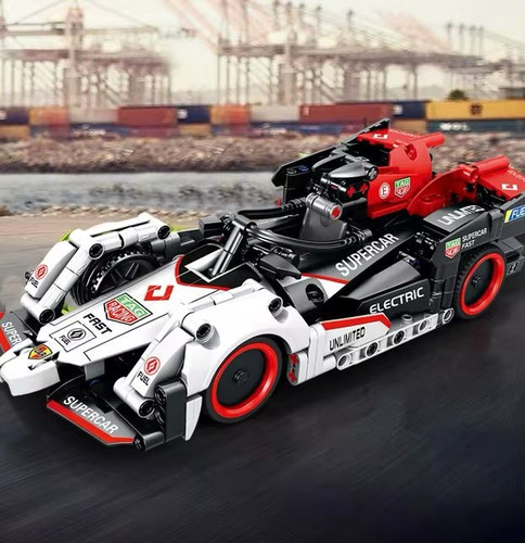 Kit De Construcción Auto Deportivo De Carrera F1 Blanco