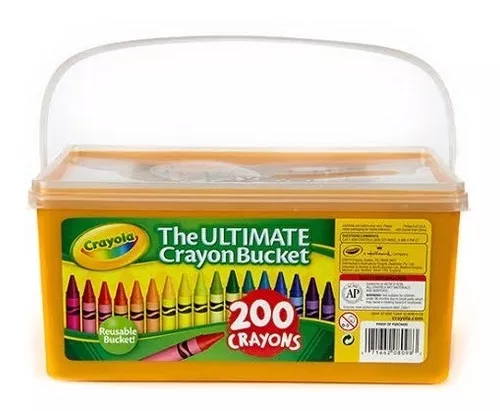 Crayolas Caja Reusable 200 Piezas Ultímate Crayon Bucket