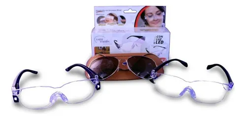 Gafas con Luz Led Y Aumento,Gafas con Lupa Y Luz Led Profesional,Gafas de  Lectura con Luz Led,Gafas De Aumento Lupa con Luz,Gafas Lupa De Aumento  para Leer : : Salud y cuidado