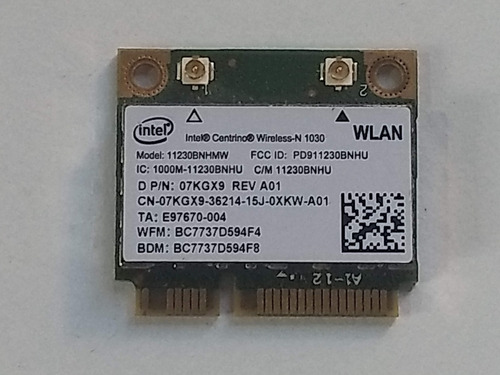 Placa Wifi Intel Centrino 1030