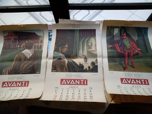 Almanaque Antiguo Avanti 1946 Óleos De Huergo Poema Fausto (Usado)