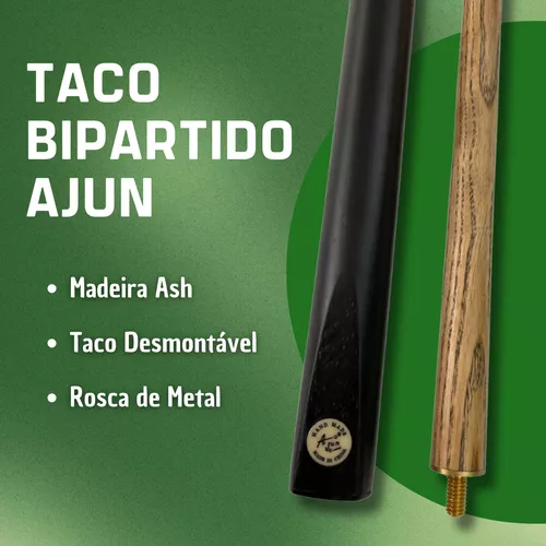 Taco de Sinuca Rosca Madeira Ash Duas Partes Profissional