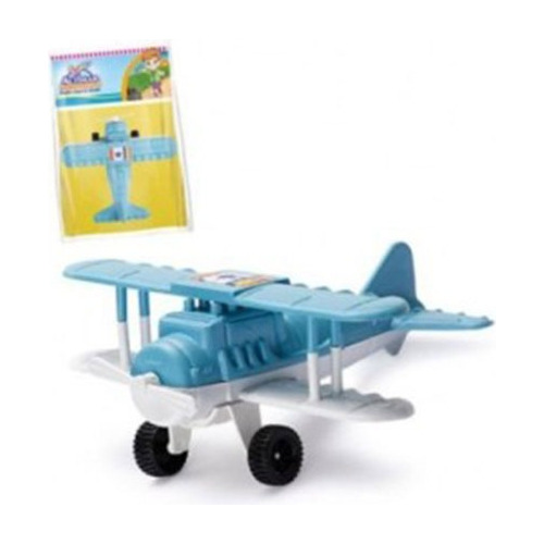 Avião Teco-teco Azul Celeste Brinquedo Diversão Infantil