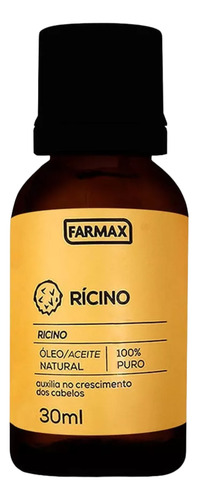Óleo De Rícino Farmax 30ml 100% Puro Kit C/12 Un