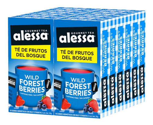 Té Gourmet Alessa Wild Forest Berries 12 Pack 120 Sobres
