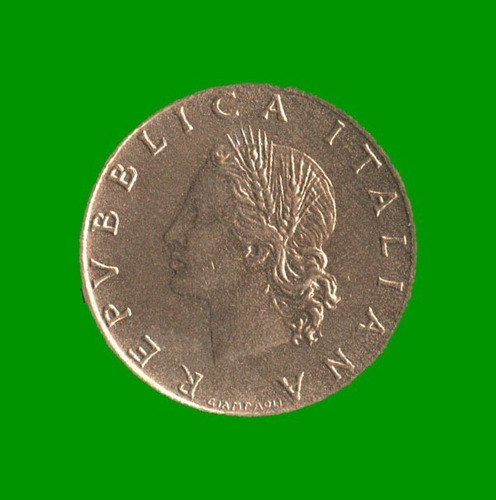Moneda De Italia 20 Liras, Año 1970, Estado Usada.-