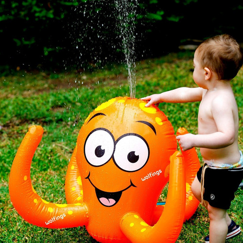 Imagen 5 de 10 de Pulpo Inflable Duchador De Juguete Juego Agua Verano Niños
