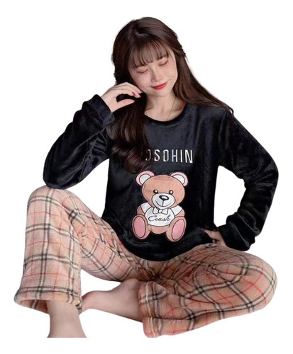 Pijama Premium Mujer Térmica Manga Larga Diseño 