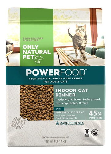 Only Natural Pet Powerfood Comida Seca Para Gatos De Interio