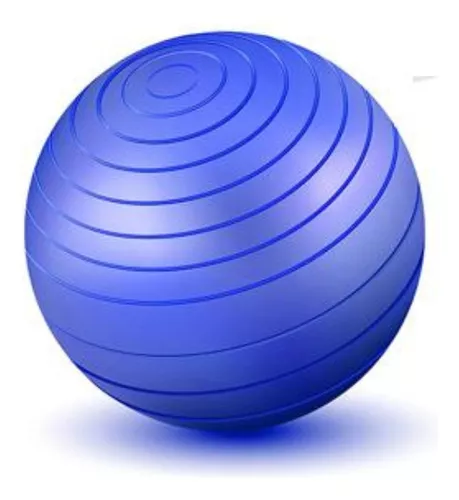 Pelota suiza de 55 cm para yoga, pilates, gimnasia, entrenamiento, color  azul, inflable, 55 cm