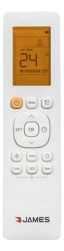 Aire Acondicionado James 18000 Btu Aam-18 Au-fc Color Blanco
