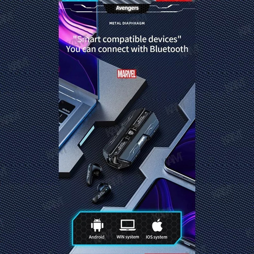 Auriculares Bluetooth Marvel Spider-man Iron Man Bluetooth 5