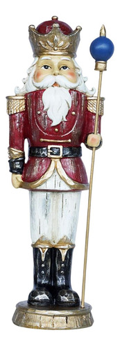 2 Piezas 10 Pulgadas Navidad Resina Cascanueces Muñeca