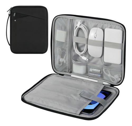 Funda Para Tableta 9-11 Negra Con Asa Facil Acceso Ligera