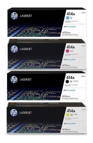 Toner Hp 414a Negro Y Colores Orig W2020a M454 M479 Combo 4x