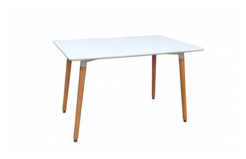 Juego De Comedor Eames Mesa Rectangular Madera 140x80 + 4 Sillas Eames