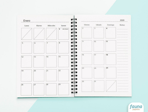 Agenda Semanal 2026 Horizontal Archivo Pdf Imprimible