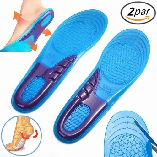 2 Pares Plantilla De Gel Descanso Deporte Trabajo 24cm-31cm