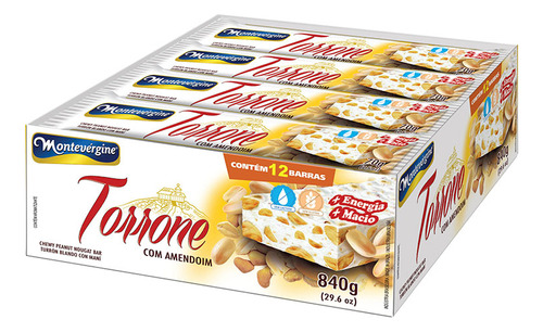 Torrone Com Amendoim 12x70g Montevérgine