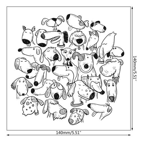 Sello Transparente De Silicona Con Fondo De Perro Para Álbum