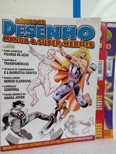 Revista Metodo De Desenho Manga E Super Herois Ler Descrição