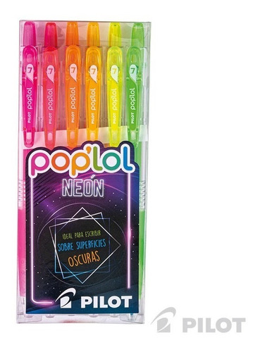 Imagen 1 de 3 de Lápices Lápiz Gel Pilot Pop Lol Poplol Set 6 Colores Color