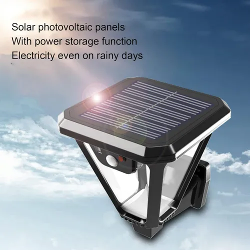 Foco Farol Led Solares Jardin O Para Pared Luz Blanco
