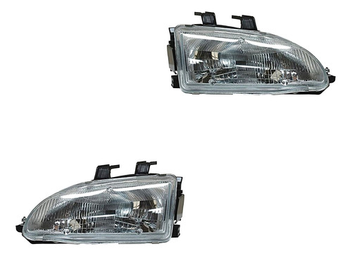 Par Juego Faros Honda Civic  1992 - 1995 Con Base Tyo