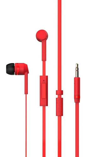 Audifonos Manos Libres Gowin Con Control Y Micrófono Color Rojo