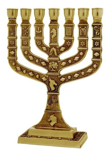 Menorah Knesset Plateada 16cm Importada Israel Excelete Cal