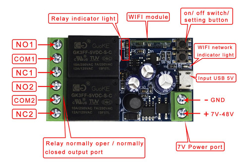 Ewelink - Módulo De Relé Inteligente Inalámbrico Wifi 5v/12v