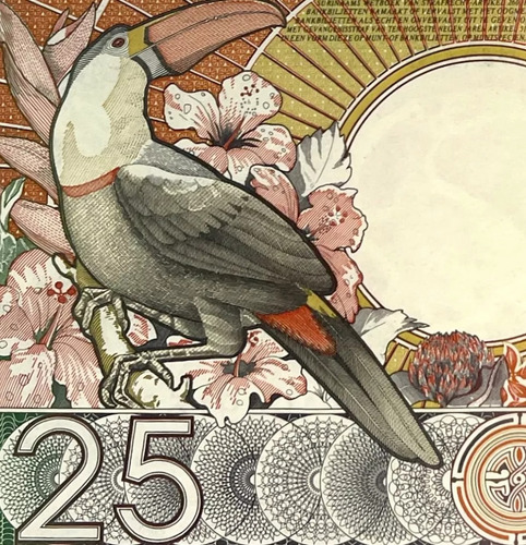Billete De Surinam Año 1986 | 25 Guilder | Anton De Kom