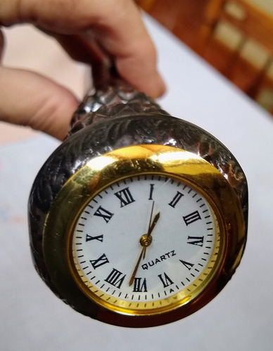 Bastón Estilo Victoriano, Madera, Tres Piezas, Con Reloj. Jp