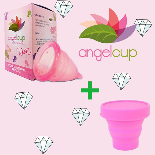 Angelcup Rosa + Regalo Vaso Esterilizador De Copa Menstrual