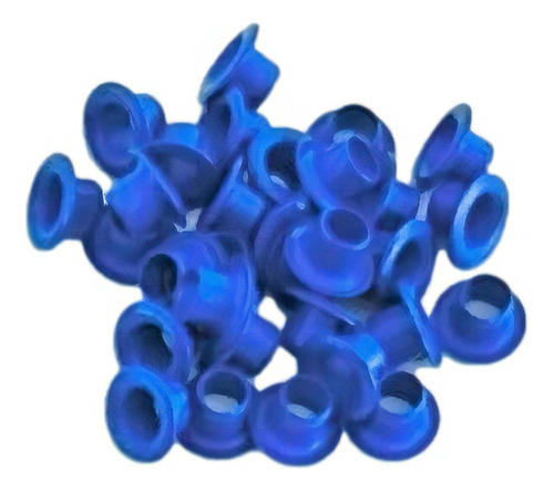 1.000 Ilhós Nº 54 - 8mm - Alumínio - Para Alicate E Prensa Cor Azul