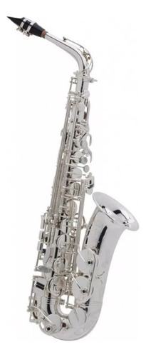 Saxofón Alto Plateado Vincenzo V-sax-as