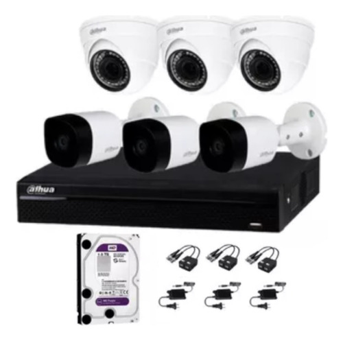 Kit De 6 Camaras Dahua 720p De Video Vigilancia