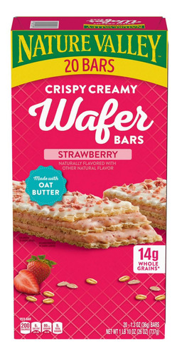 Nature Valley Crispy Creamy Strawberry Wafer Bars, 20 Ct.