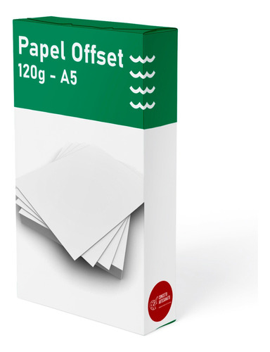 Papel Offset 120g Tamanho A5 Caixa Com 500 Folhas Branco