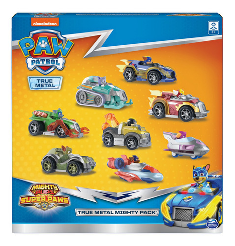 Set De 8 Carritos Paw Patrol De Metal Lajugueteriave