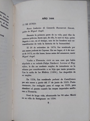 Miguel Ángel: Aspectos De Su Vida - Enrique Gonino (Usado)