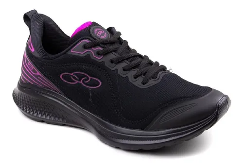 T nis Olympikus Feminino Preto Rosa Academia Frete Gr tis