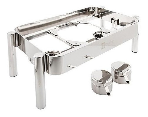 Met Lux 25.8 '' X 14.7 '' X 9 '' Chafer Frame, 1 Chafing Dis